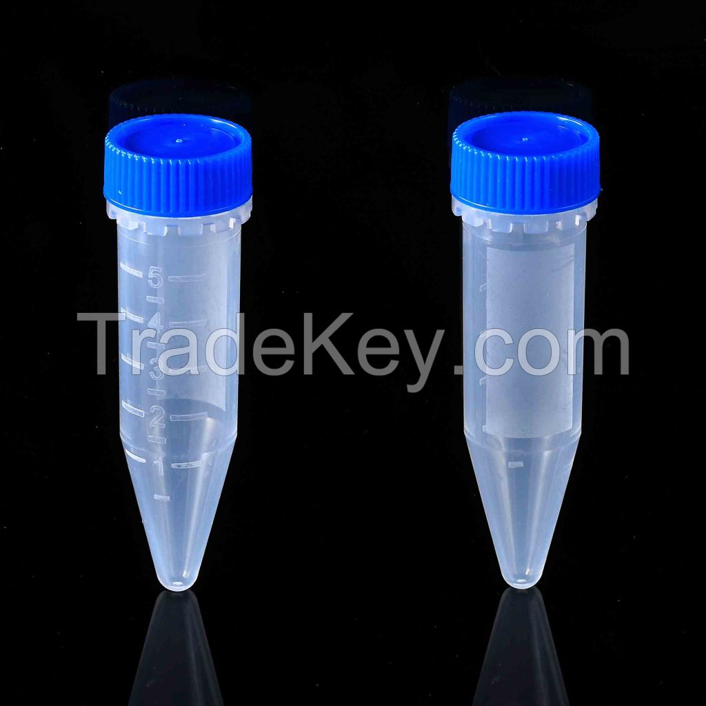 5ml Conical Centrifuge Tubes with Flat Caps