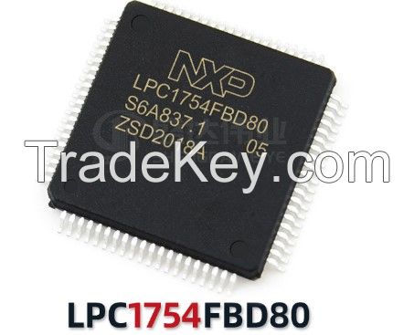New Original Microcontrollers IC MCU 32BIT 128KB FLASH 80LQFP integrated circuits ic chip LPC1754FBD80,551 LPC1754FBD80