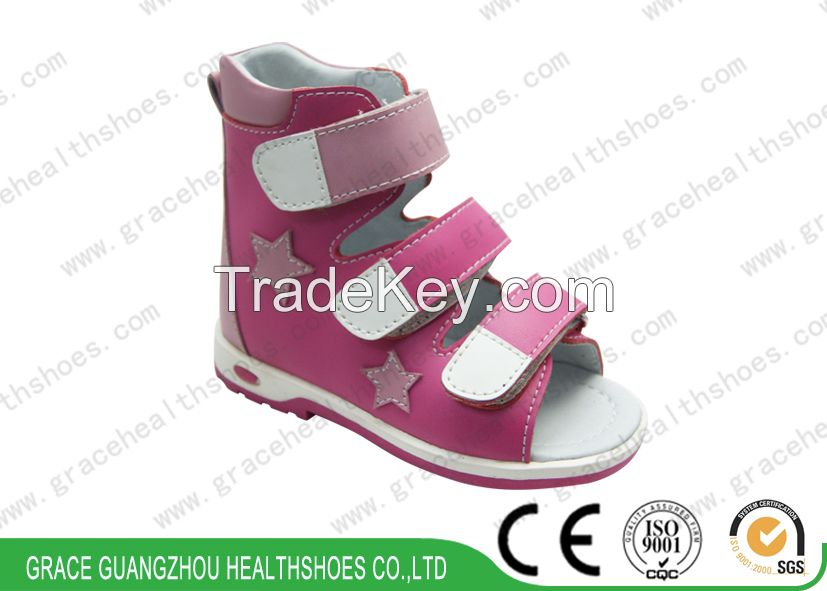 4817906 Boys' and girls' Kids Flat Foot Corrective Sandal Kids Orthopedic Leather Shoes