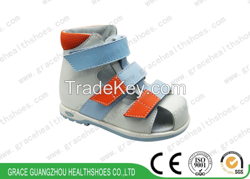 4817907 Kids Flat Foot Corrective Sandal Kids Orthopedic Leather Shoes