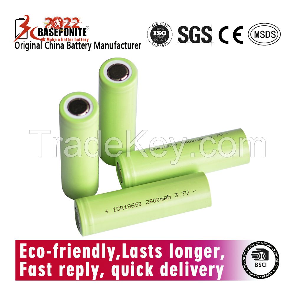 18650 Flat Top High Drain Battery and, 30A Discharge Current Rechargeable 3.7V Lithium Ion Battery