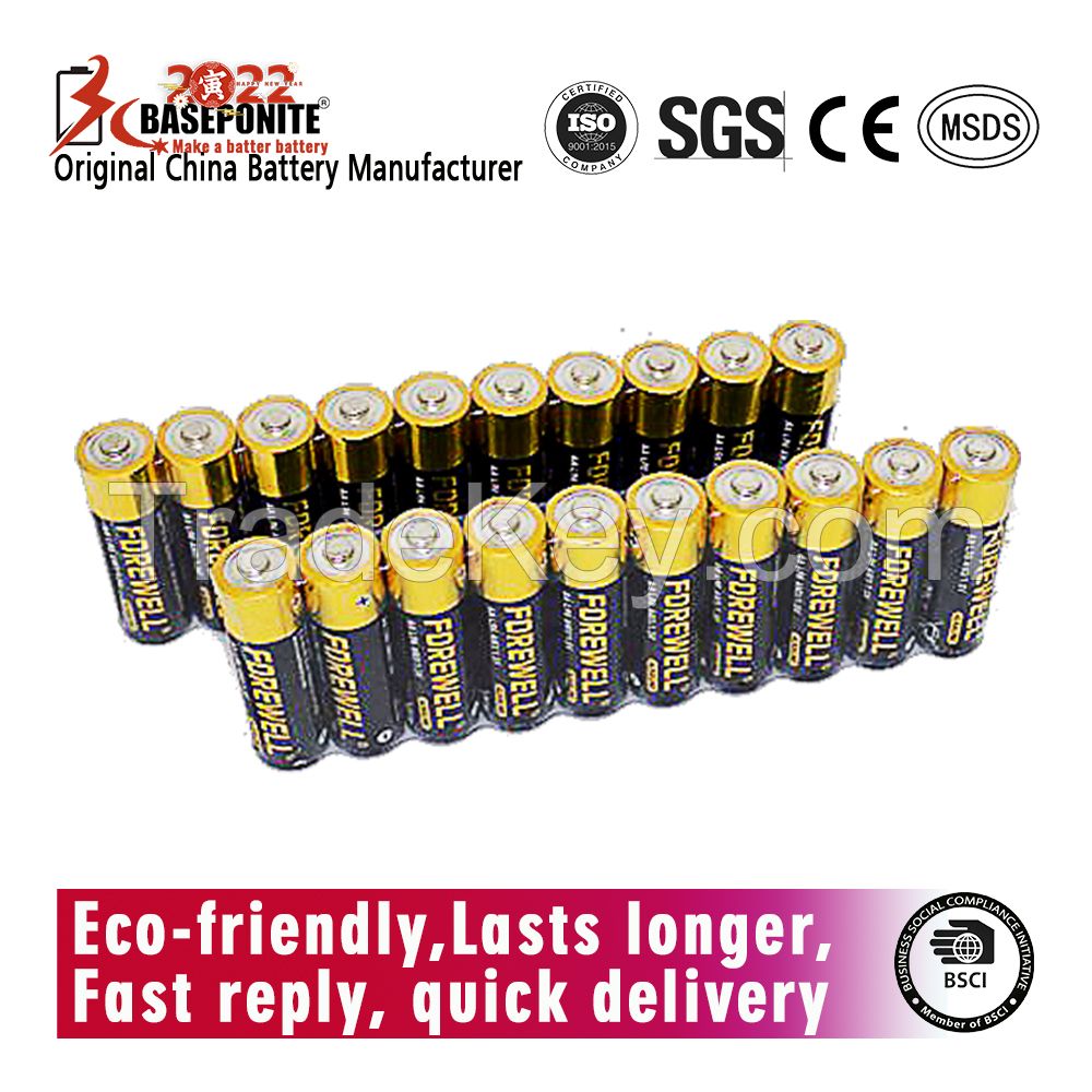 Forewell AA Alkaline Batteries, Max Double a Battery Lr6 1.5V Alkaline Battery, 24 Count in Tray Box