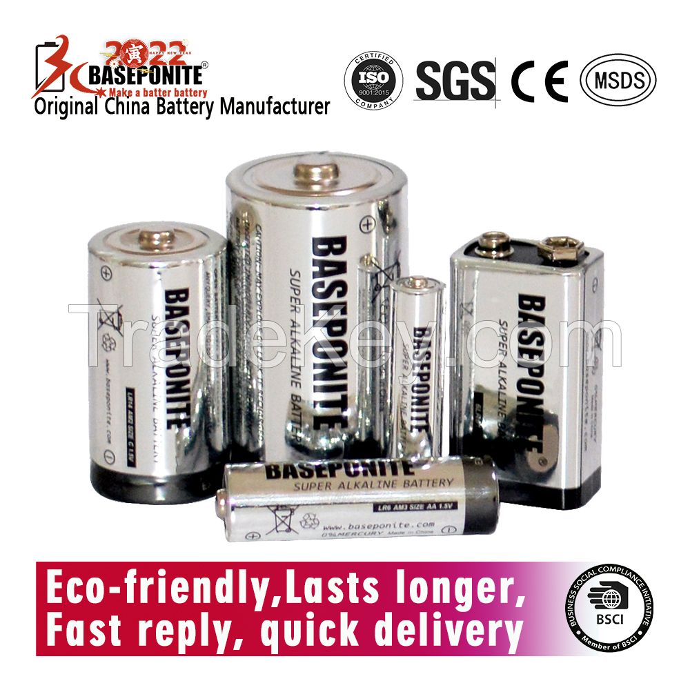Baseponite 1.5volt C Batteries, Max C Cell Battery Premium Lr14 Alkaline batteries, 8 Count