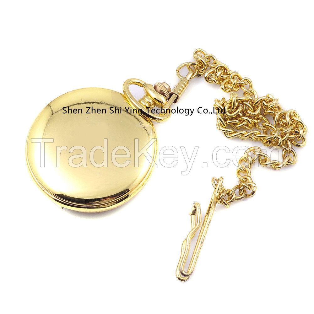 Hot sale Japan movement necklace pocket watch with chain