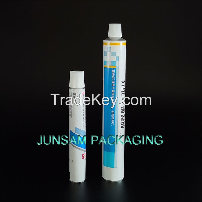 Medicine Ointment Packaging Aluminium Collapsible Tubes Soft Metal Container