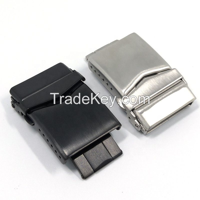 High Quality 316L Stainless Steel Folding Butterfly Buckle 22mm Watch Buckles for Role
