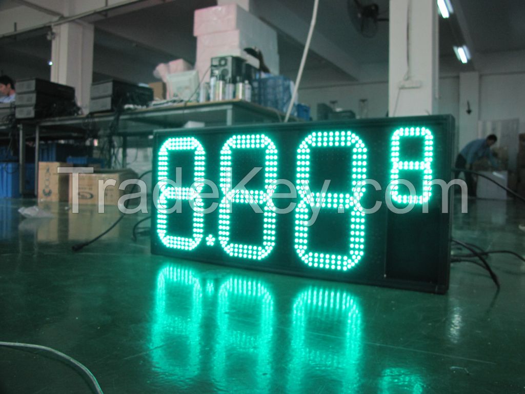 GlareLED high quality 12'' red Digital Gas Price Sign led gas price sign