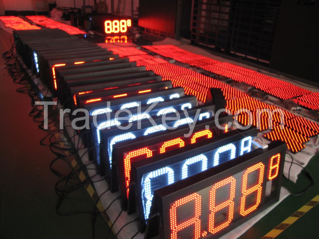 GlareLED high quality 16'' white Digital Gas Price Sign