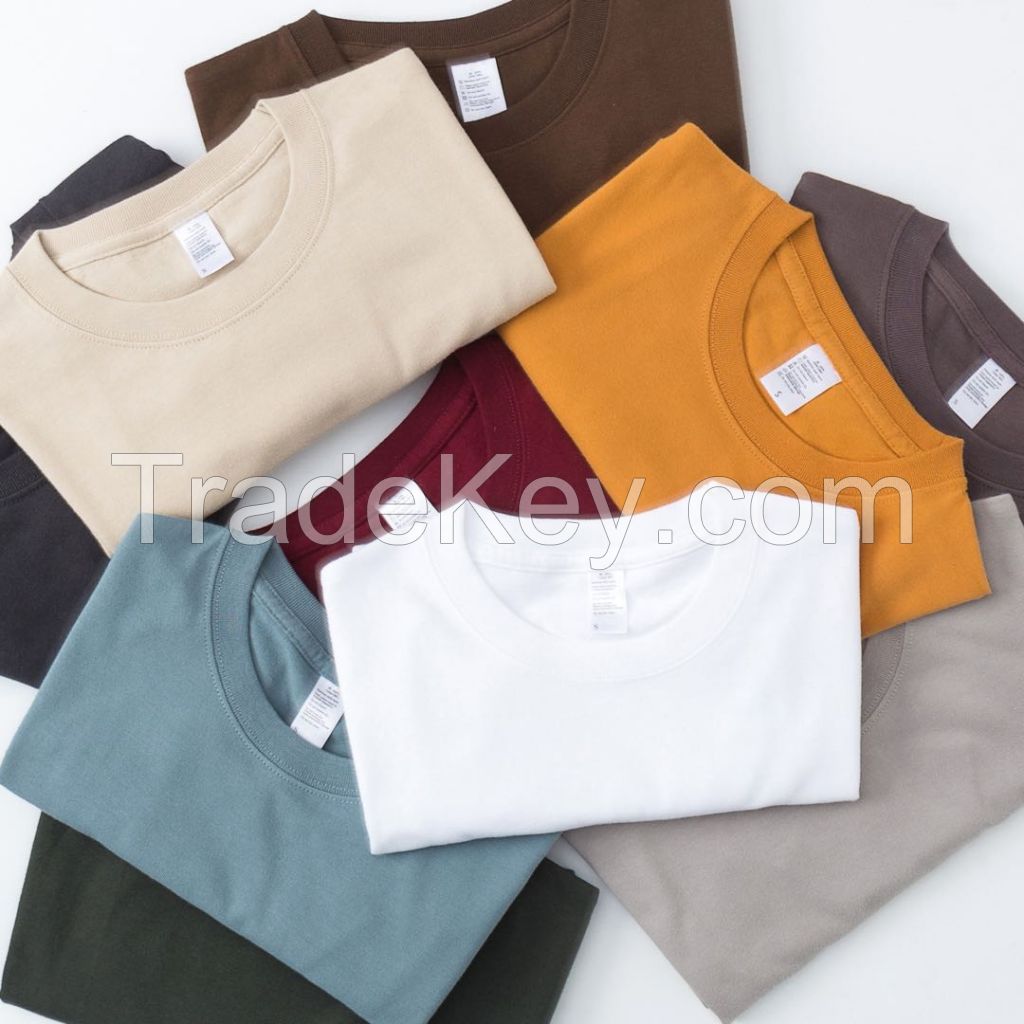 Pure comb cotton Adult T- shirts with round neck or v-neck style