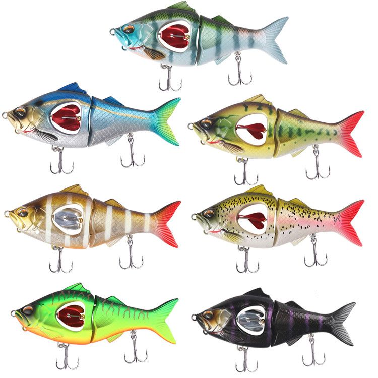 Slow Sinking Whopper Swimbaits Fishing Lures Multi-section Jointed 2-section Plopper Hard Vib Bait Artificial Spinner Baits