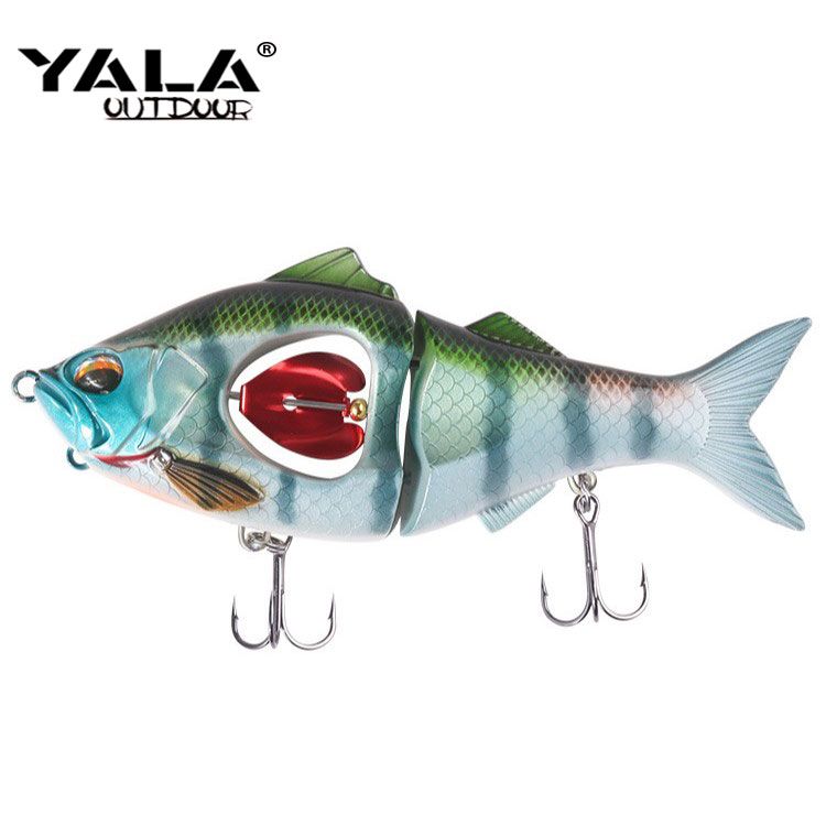 SLOW SINKING WHOPPER SWIMBAITS FISHING LURES MULTI-SECTION JOINTED 2-SECTION PLOPPER HARD VIB BAIT ARTIFICIAL SPINNER BAITS