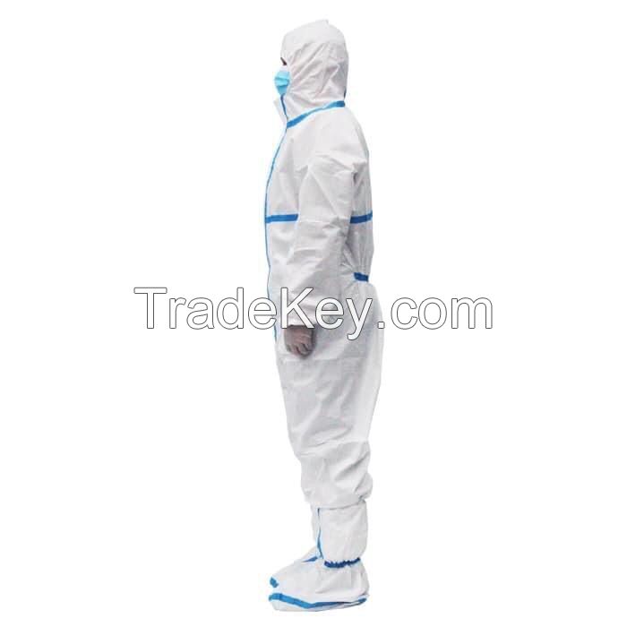 White Disposable Protective clothing  Coveralls MS PE propylene Suit