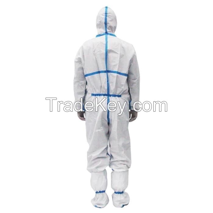 White Disposable Protective clothing  Coveralls MS PE propylene Suit