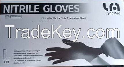 BLACK  NItrile  eaxmination gloves, Disposable Examination Glove
