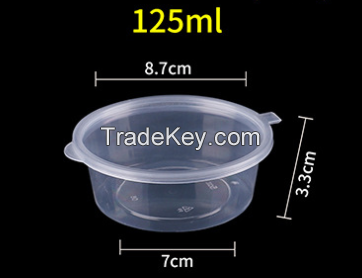 round microwave food container with ops lid  take away food  lunch box meal box