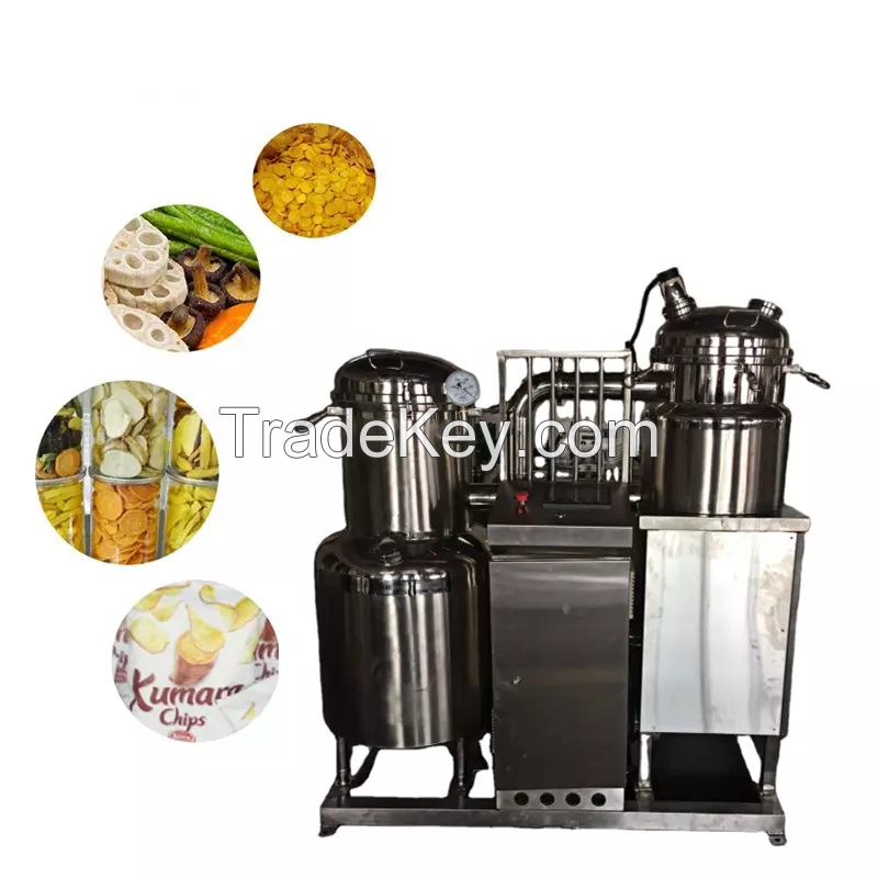 food grade stainlesss steel  frying machine for fruits and vegetable chips