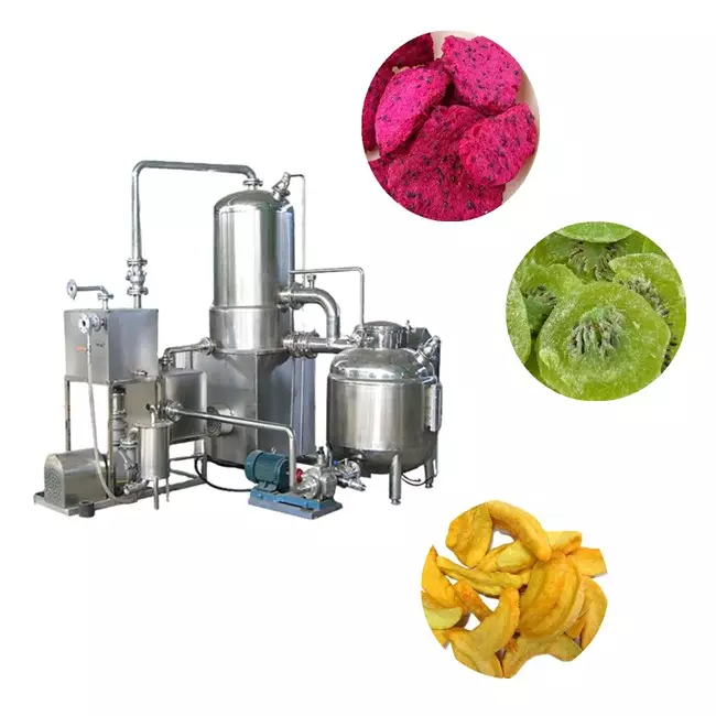 food grade stainlesss steel  frying machine for fruits and vegetable chips