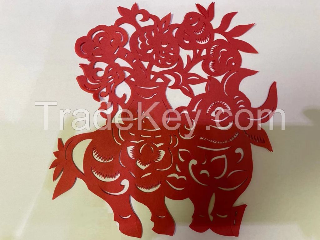 Chinese paper-cuts, peace & wealth