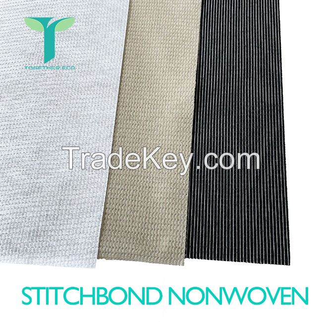 100% recycled Polyester stitchbond nonwoven material RPET Stitch Bond Non Woven fabric