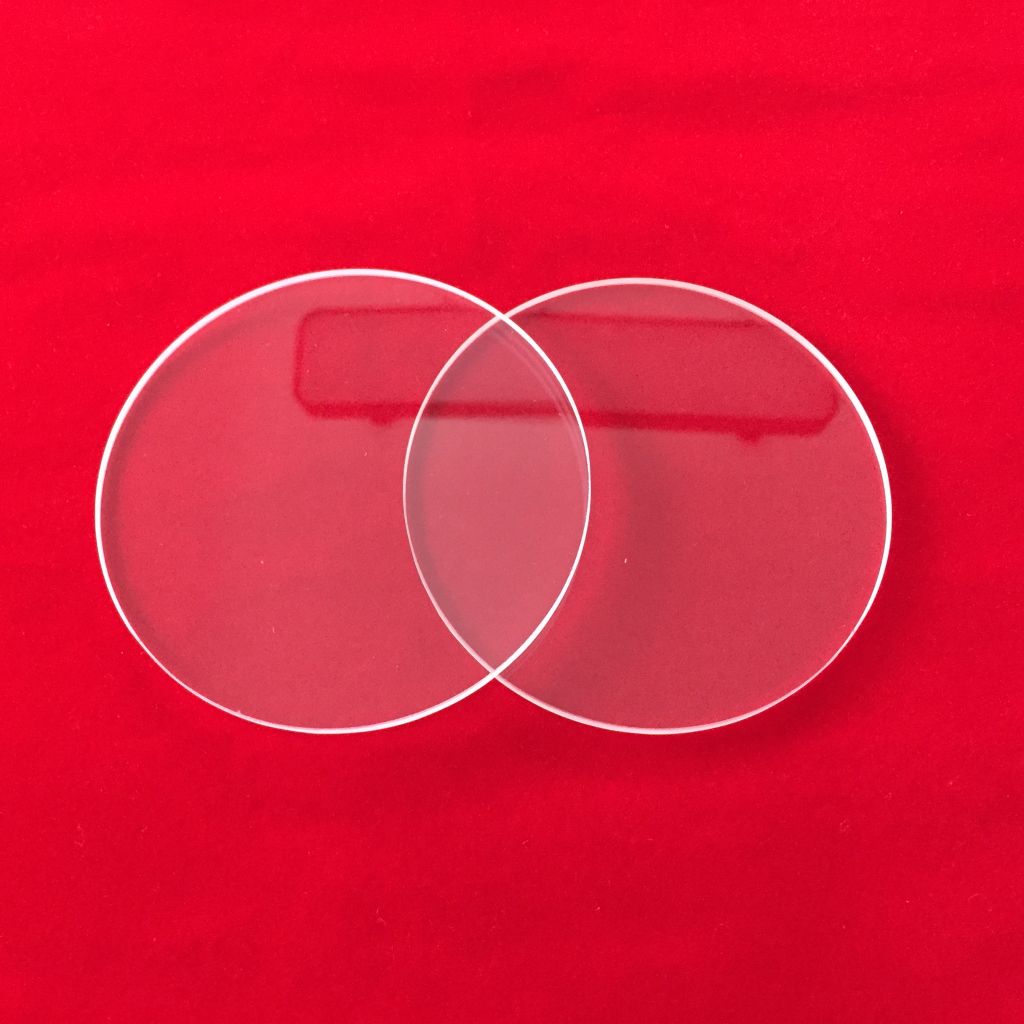 High quality clear round quartz glass disc