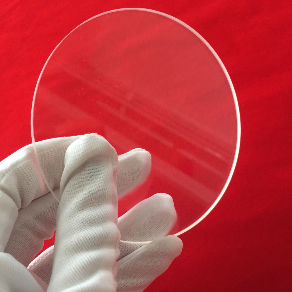 High quality clear round quartz glass disc