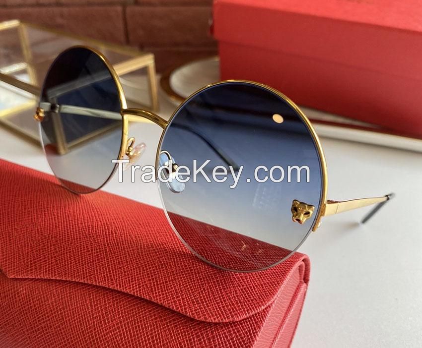 Retro Round Sunglasses Men Women Sun Glasses For Women Men Alloy Mirror Female