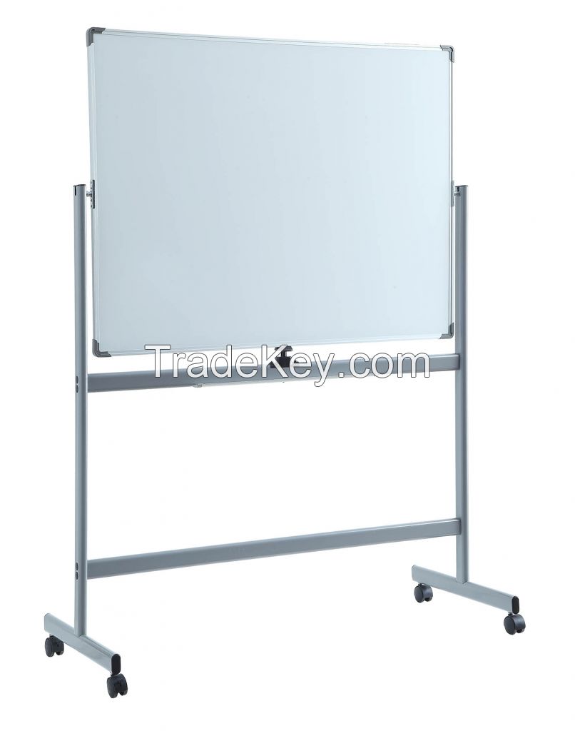 360 flip Double Sided Movable Dry Erase White Magnetic board