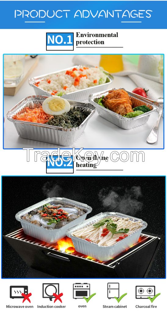 700ml Disposable Aluminum Foil Steam Table Pans for Cooking
