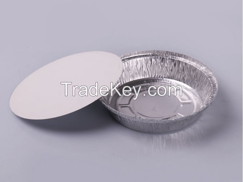 7 Inch Round Tin Foil Pans With Clear Plastic Lids
