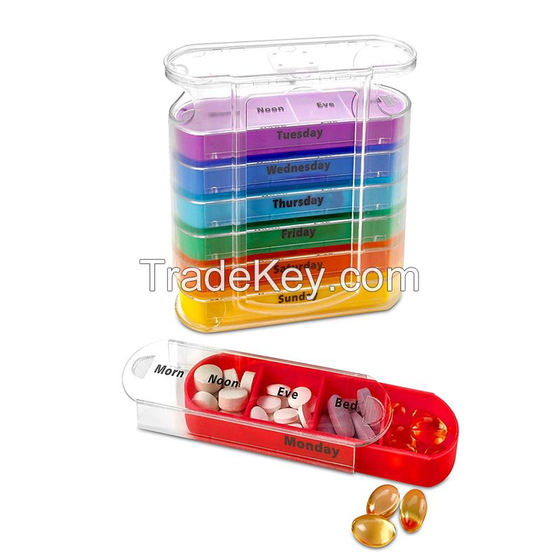 7 Day Tablet Medicine Storage box organizer with 28 Compartments