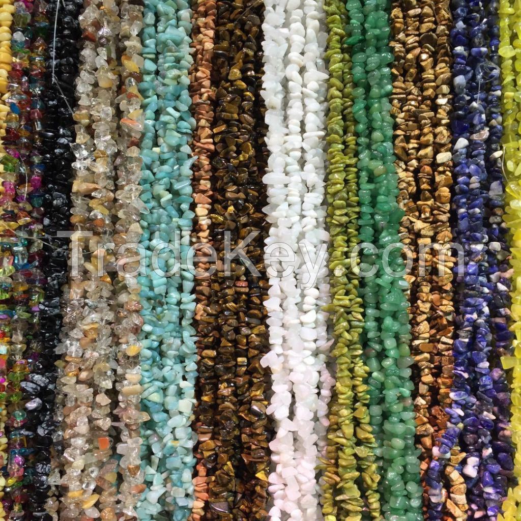 wholesale 5-7mm irregular chips beads loose beads with various of natu