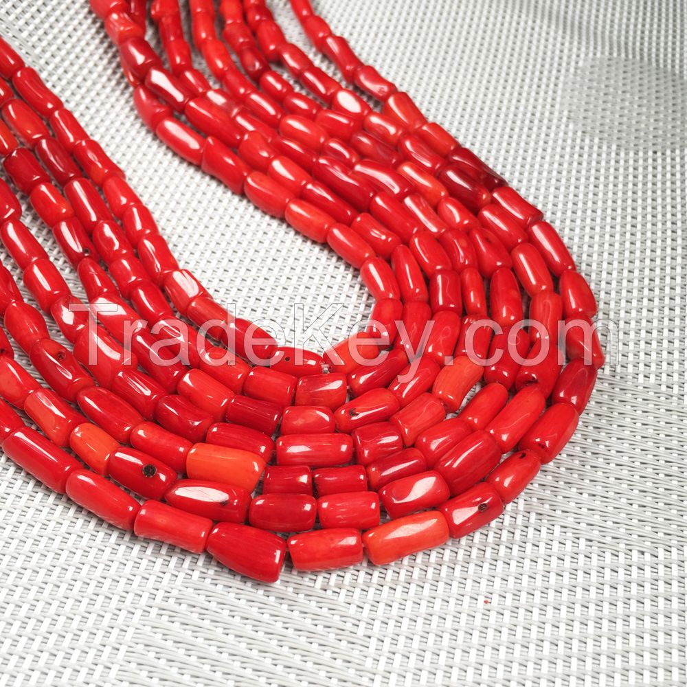 Natural bamboo coral necklace