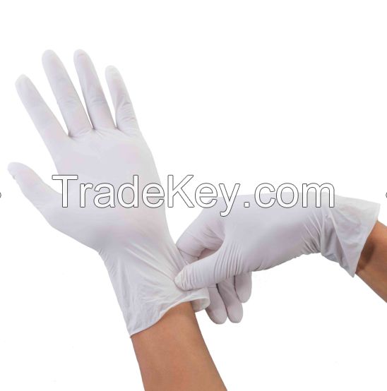 9 "4.2g Gloves Nitrile Latex Reserved Safety White Strong Nitrile Gloves White Nitrile Food Grade