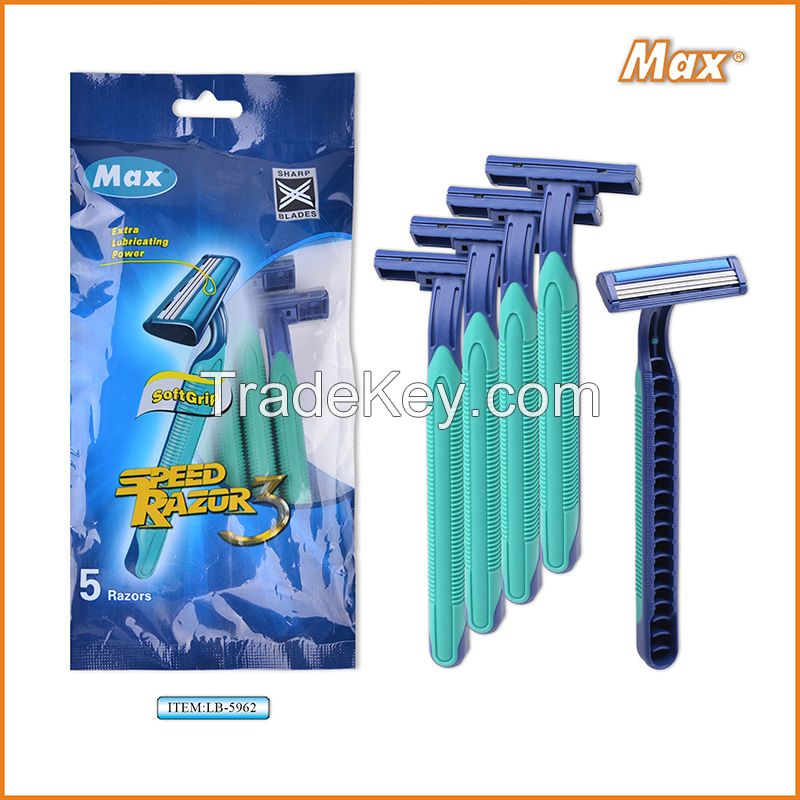 Hot Sales Disposable Twin Blade Razors Straight Shaving Blades Safety Handle Portable Mens Face Plastic Razor