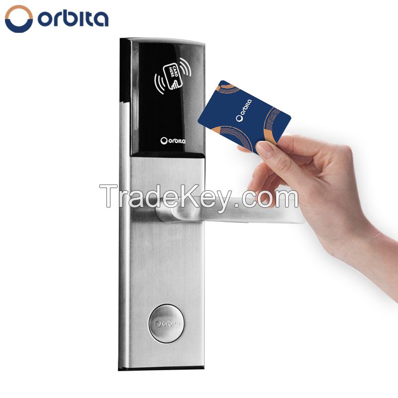 ORBITA Hotel Mifare Card Lock/hotel room door lock/hotel electronic door lock with hotel energy saving switch