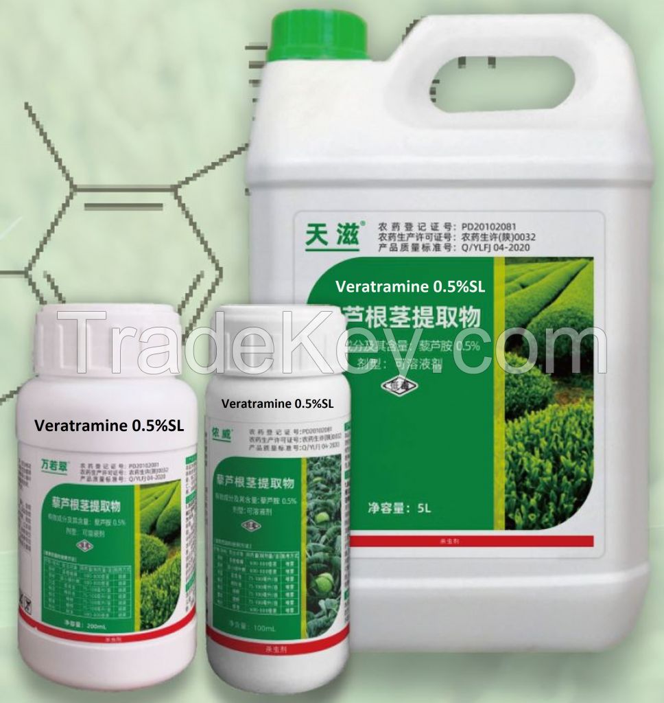 Natural Herb Extracts Bio Pesticide Veratramine 0.5%SL and 1.0%TK for organic agriculture
