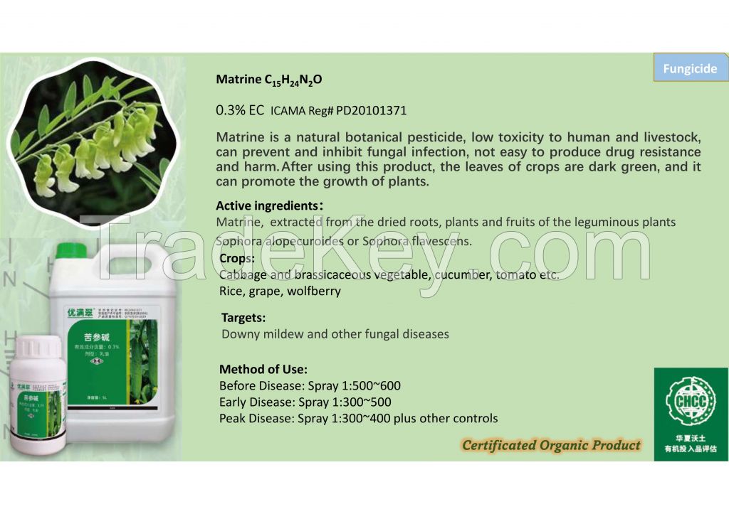 Natural Herb Extracts Bio Pesticide Matrine 0.3% EC for Organic Agriculture