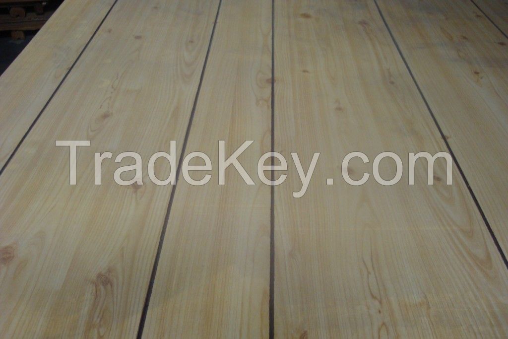 T1-11 Grooved Pine plywood, Waterproof Pine Plywood E1 Glue