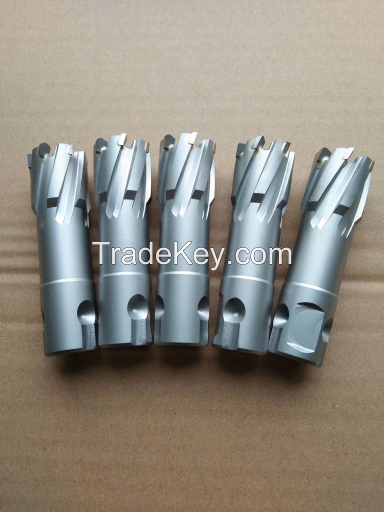 Carbide tipped magnetic core drill bit