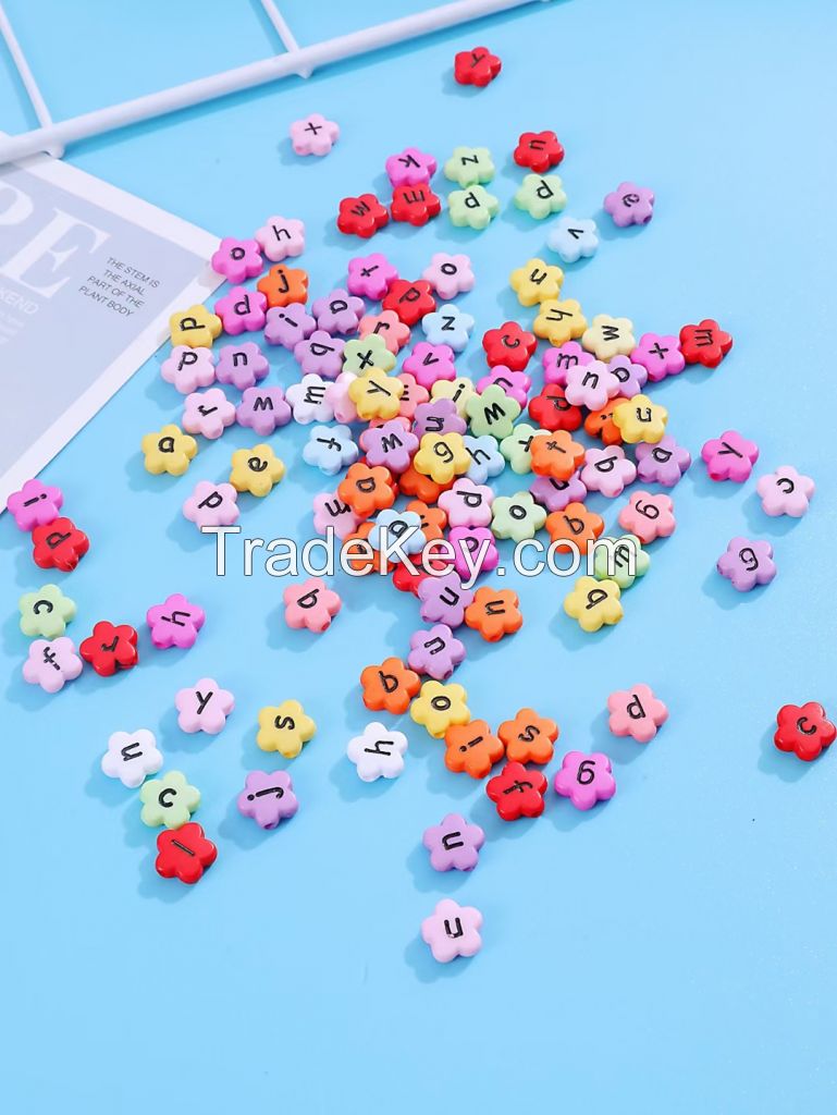 alphabet beads flower shape for kids DIY 