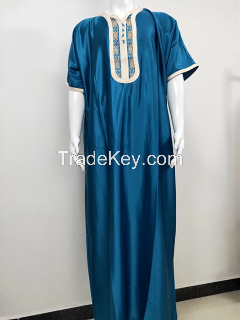 Africa Mens Morocco Thobe With Embroidery