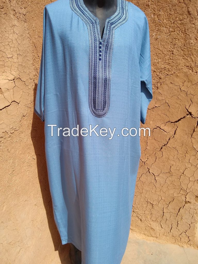 Silk Fabric Shinning Jalaba For Men
