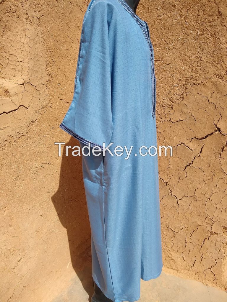 Silk Fabric Shinning Jalaba For Men
