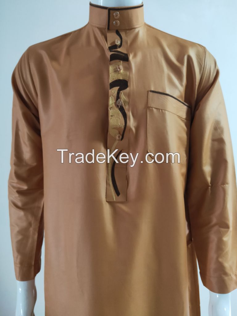 Muslim Boy's Qatary Embroidery Robe