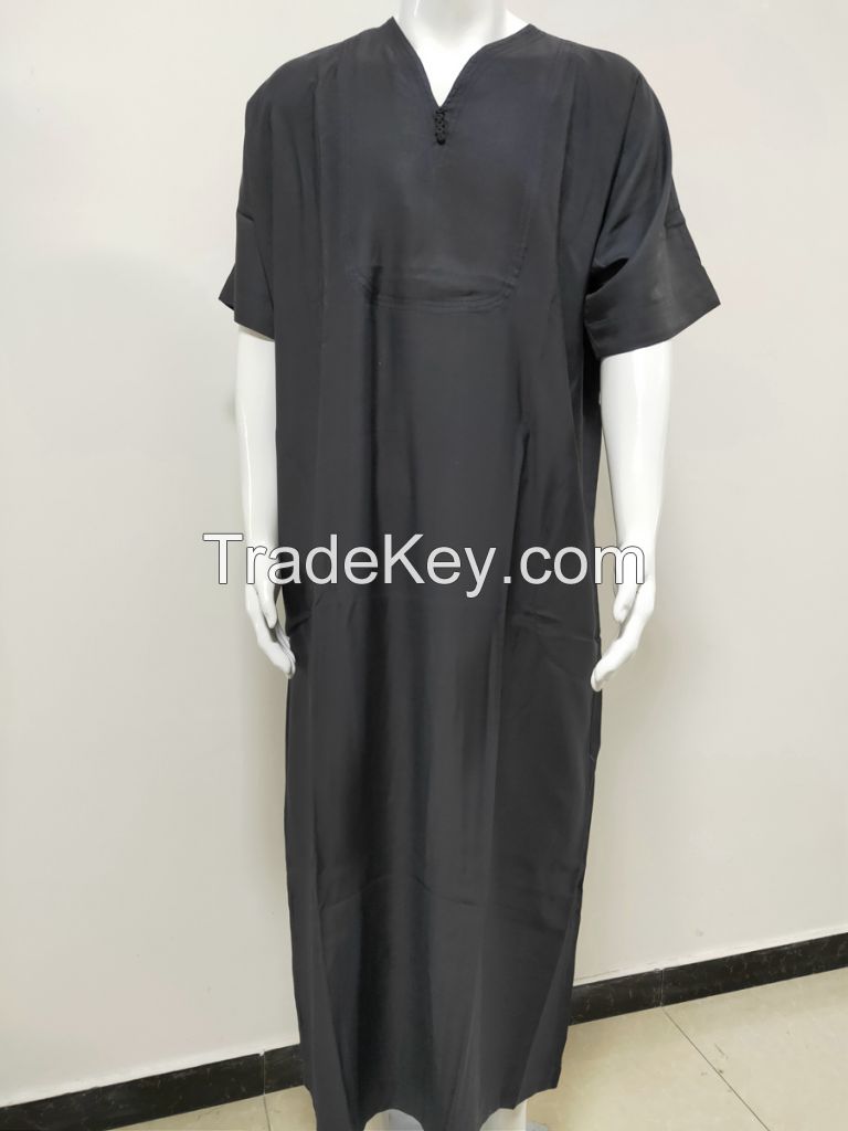 Dark Color Jeans Men's Muslim Gown