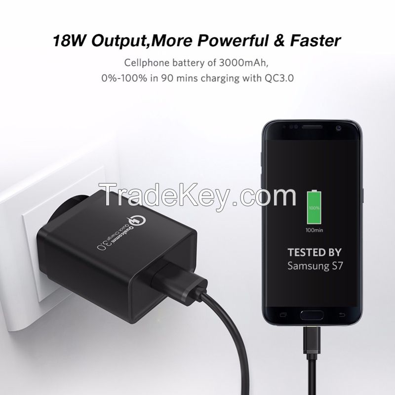 Quick Charger3.0 travel adapter US Adapter Fast Charge USB WALL CHARGER plug Adapter for mobile phone