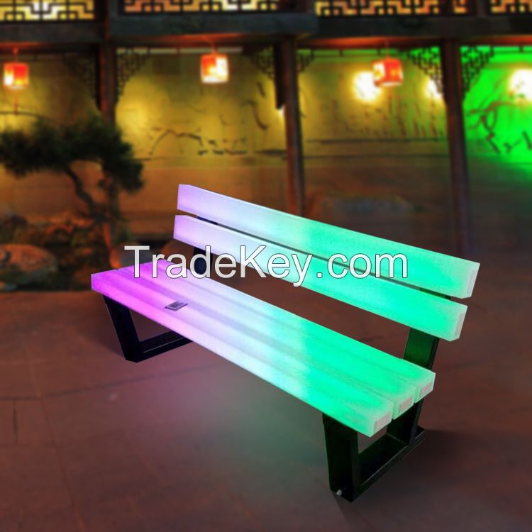 LED outdoor and indoor RGB color change Bench