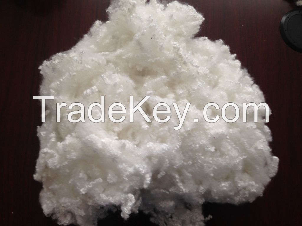  soft toys raw materials ,fiber ,7d 64mm siliconised recyled polyester staple fibre Hollow Conjugated Polyester Staple Fiber for Filling