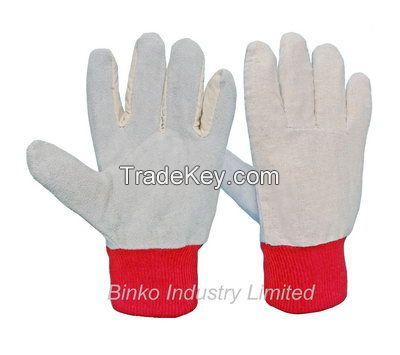 Leather work gloves