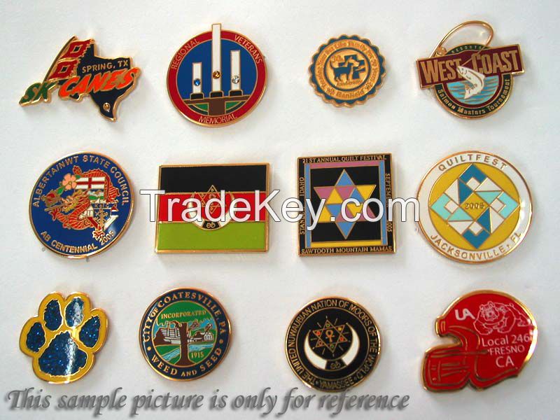 Professional Customozed Zinc Alloy Enamel Badge/ Soft Enamel Pins/ Epoxy Logo Modern Metal Name Souvenir Badge Emblem Trophy